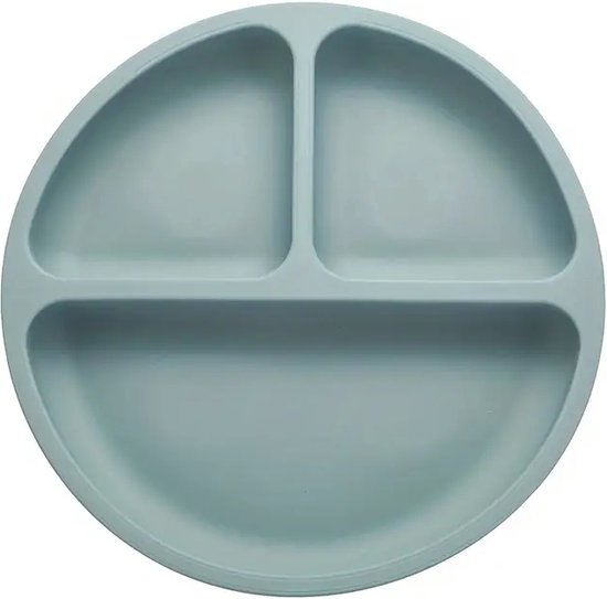 Siliconen Bord Baby en Kind - Blauwgrijs - BPA-vrij - Met 4 Zuignappen