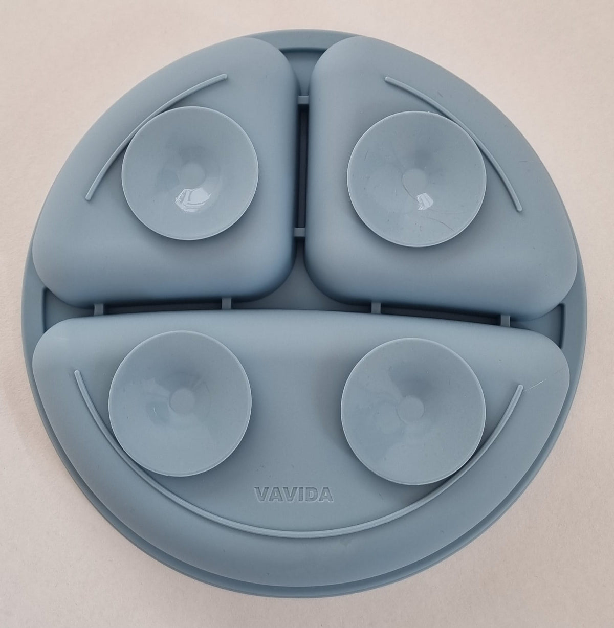 Vavida Siliconen Bord Baby en Kind - Blauwgrijs - BPA-vrij - Met 4 Zuignappen