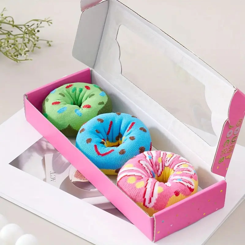 Donut Sokken Cadeaubox - 3 Paar - One Size