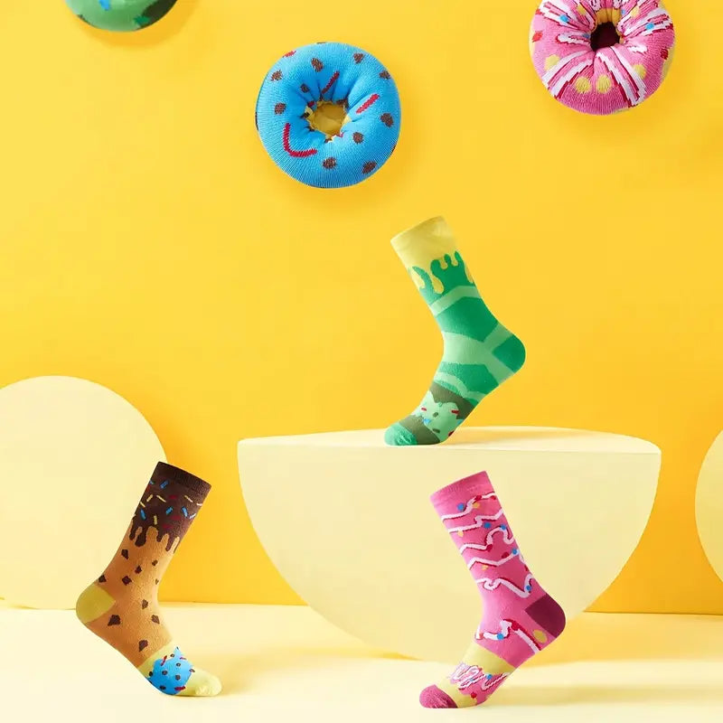 Donut Sokken Cadeaubox - 3 Paar - One Size