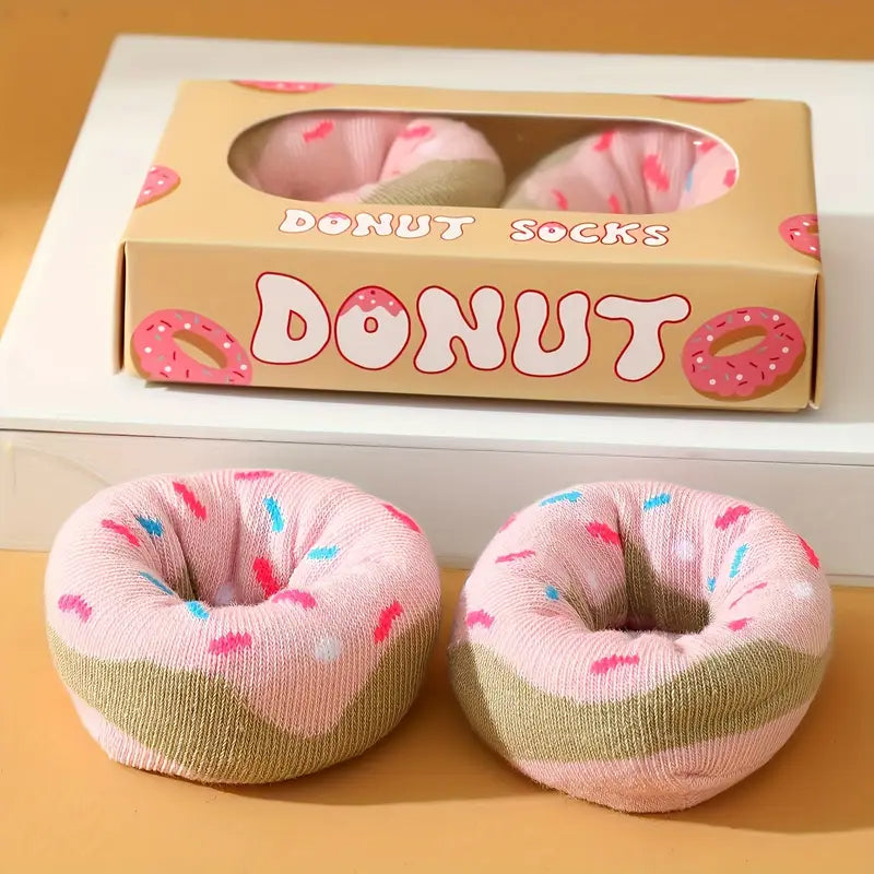 Donut Sokken Cadeaubox - 1 Paar - One Size