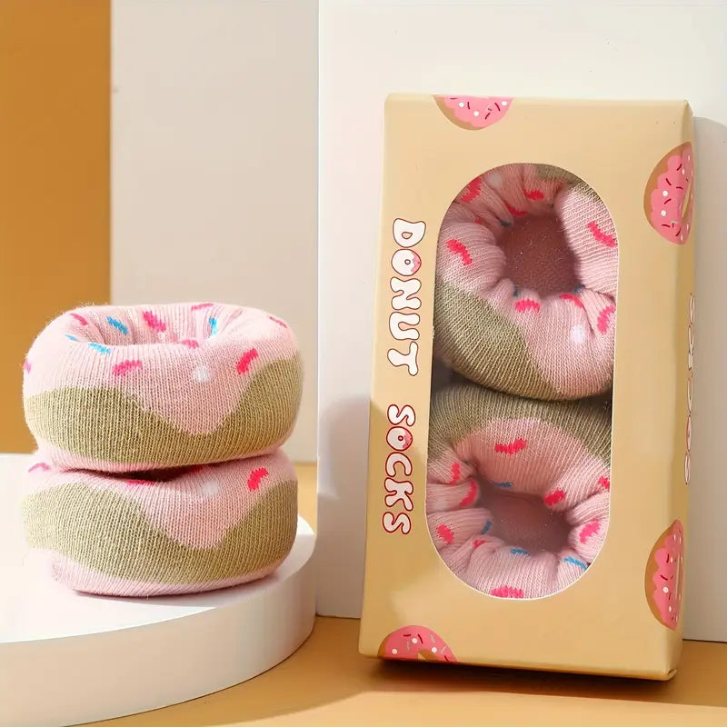 Donut Sokken Cadeaubox - 1 Paar - One Size