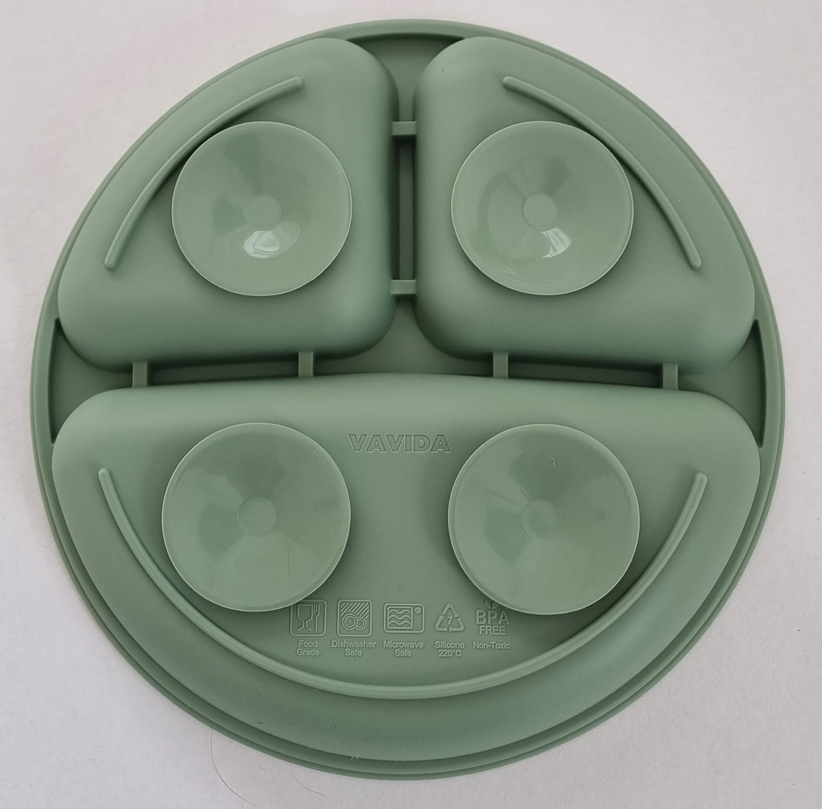 Vavida Siliconen Bord Baby en Kind - Groen - BPA-vrij - Met 4 Zuignappen