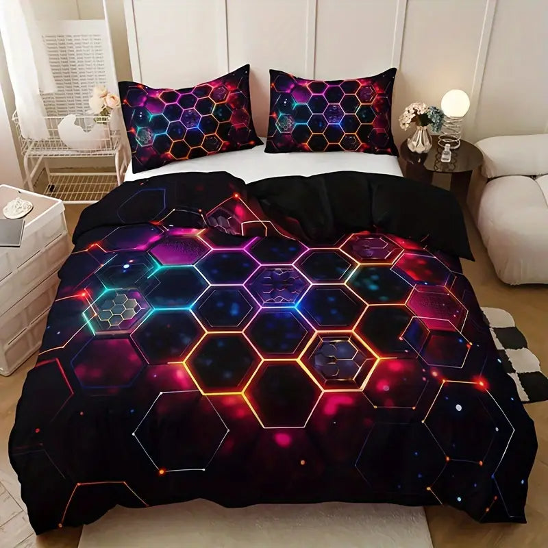 Eenpersoons Dekbedovertrek 140 x 200 - Hexagon