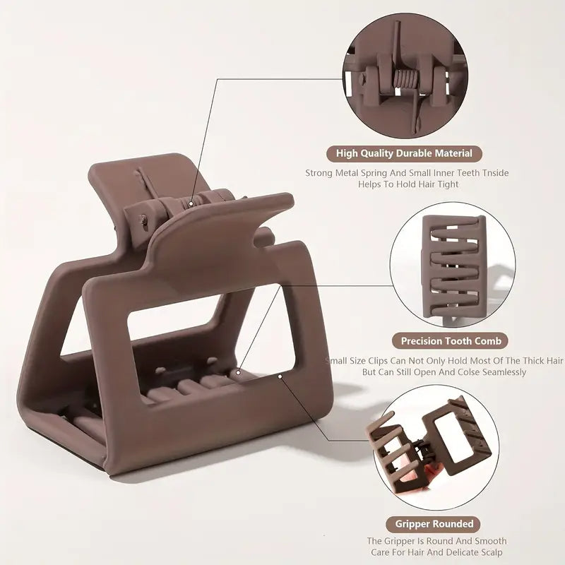 Set 8 Haarklemmen - Bruin - Zwart - Beige - Taupe - Goede Kwaliteit - Perfect Als Cadeau - Haaraccessoires