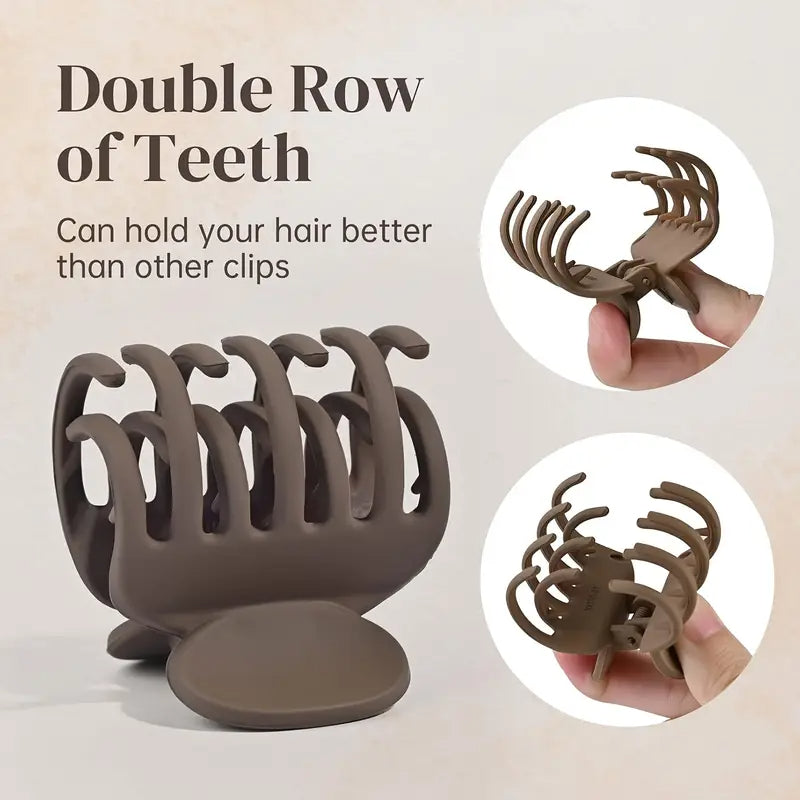 Set 8 Haarklemmen - Bruin - Zwart - Beige - Taupe - Goede Kwaliteit - Perfect Als Cadeau - Haaraccessoires