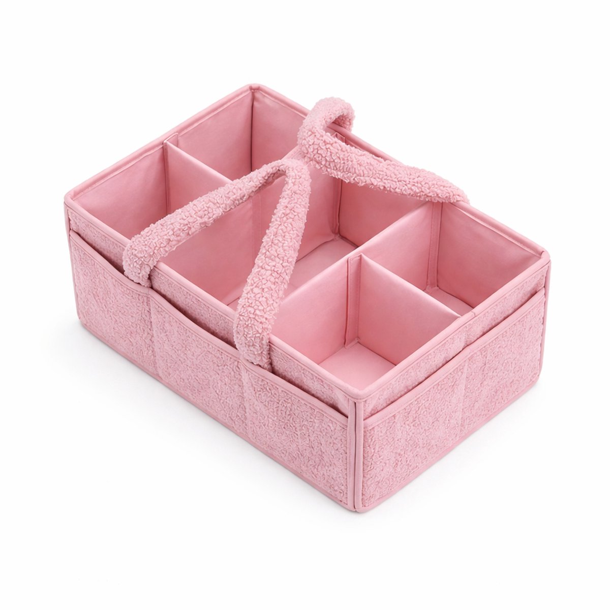 Vavida - Commodemandje - Roze - Teddy - 40 x 26 x 17 cm