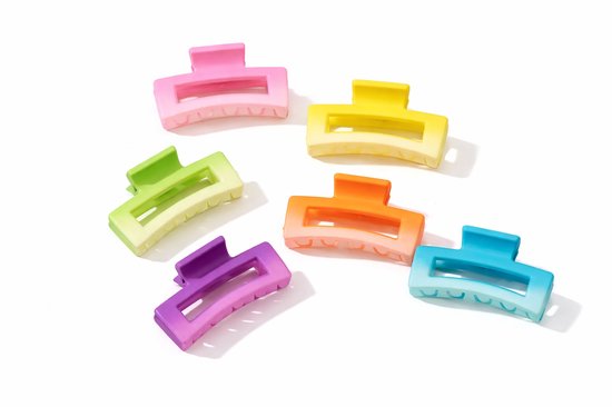 Vavida Haarklemmen - Klein - 4 cm - Groen - Roze - Rood - Oranje - Zomer - Ombre Effect - Haaraccessoires