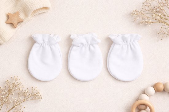 Vavida Krabwantjes - Baby - 3 Paar - 0-6 Maanden - Bescherming tegen Krabben - Handschoentjes