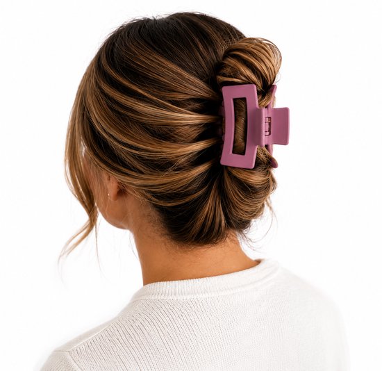 Vavida - Set 4 Haarklemmen - Pastelroze - Mauve - Berry - Dusty Pink - 8,5 cm - Perfect Als Cadeau - Haaraccessoires