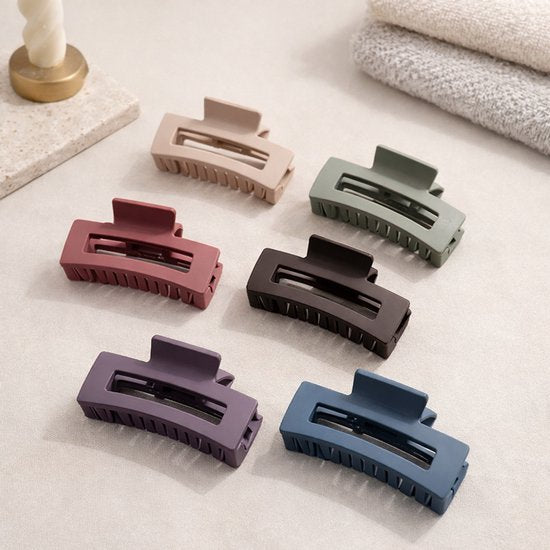 Vavida - Haarklemmen - 6 stuks - Winterse tinten - 8,5 cm - Stevig - Anti-slip