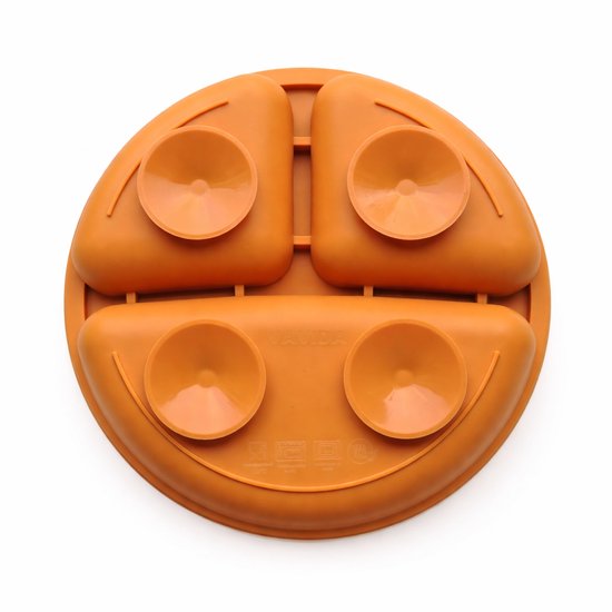 Vavida Siliconen Bord Baby en Kind - Pumpkin Spice - BPA-vrij - Met 4 Zuignappen