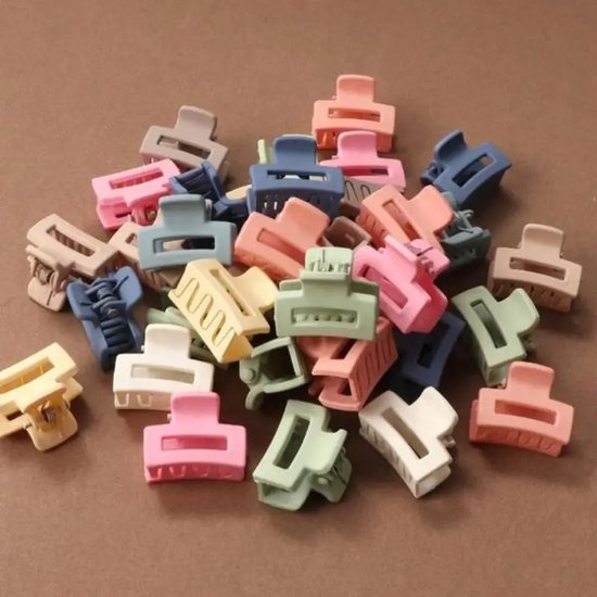 Vavida - Set 20 Kleine Haarklemmetjes - 2,5 cm - Pastel - Haarklemmen - Anti-Slip