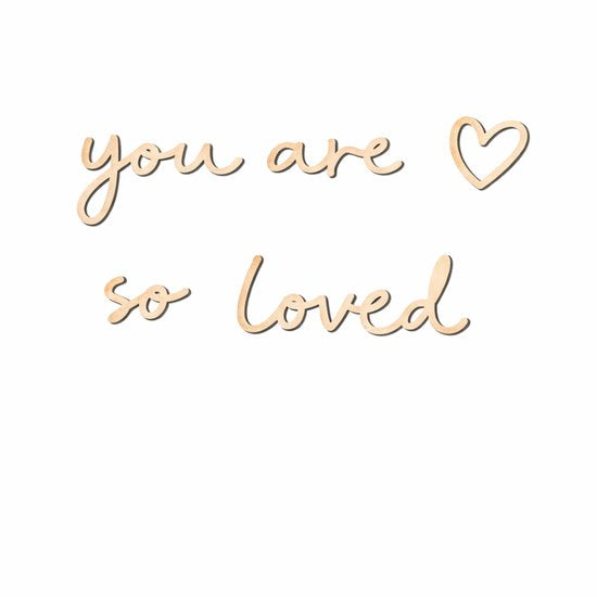 Vavida - Houten Wanddecoratie - You are so loved - Hartje - Kinderkamer - Babykamer