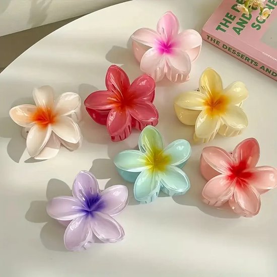 Set 7 Haarklemmen - Bloemen - Zomer - 8 cm - Diverse Kleuren - Perfect Als Cadeau - Haaraccessoires