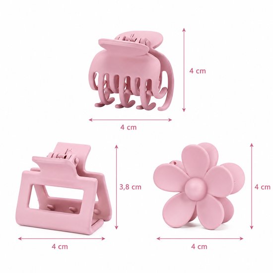 Vavida - Set 12 Haarklemmen - Pasteltinten - 4 cm - Anti-slip