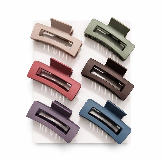 Vavida - Haarklemmen - 6 stuks - Winterse tinten - 8,5 cm - Stevig - Anti-slip