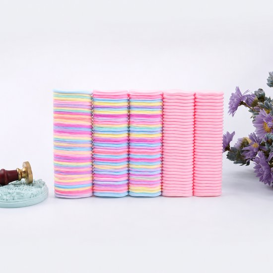 Vavida Haarelastiekjes - Geschikt voor Peuter en Kleuter - Anti-slip - 2,5 cm - Pastel - 200 Stuks