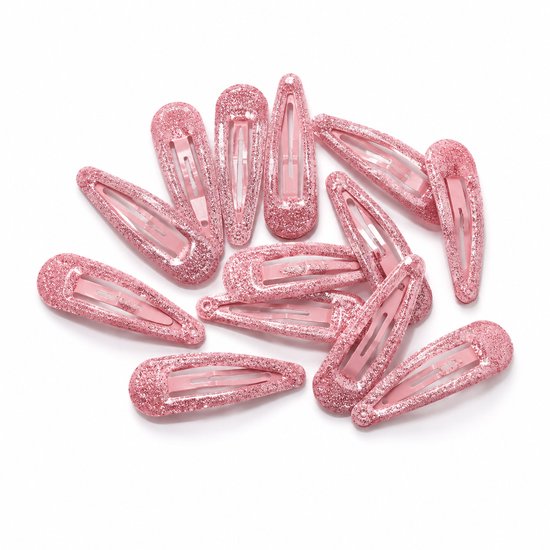 Vavida - 12 Haarspeldjes - Glitters - Roze