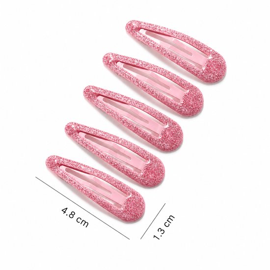 Vavida - 12 Haarspeldjes - Glitters - Roze