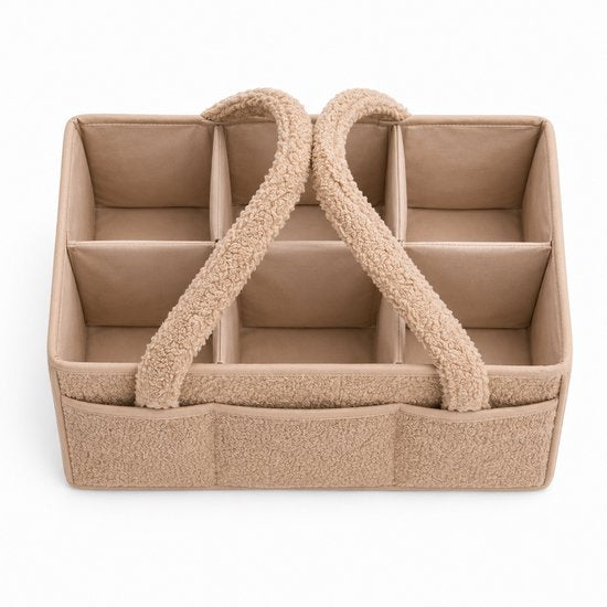 Vavida - Commodemandje - Roest - Teddy - 40 x 26 x 17 cm - Babykamer - Baby - Commode - Mandje