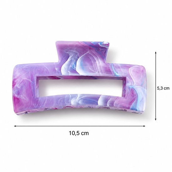 Vavida Haarklemmen - Twee Stuks - Lila - Marble Purple - Paars - 10,5 cm