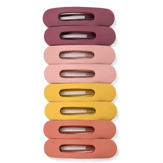 Vavida - Set 8 Haarklemmen - Mat - Antislip - Stevig - 6,5 cm - Trendy Kleuren