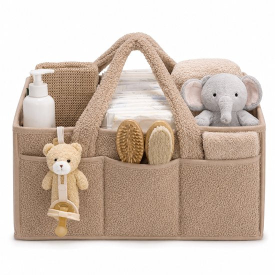 Vavida - Commodemandje - Roest - Teddy - 40 x 26 x 17 cm - Babykamer - Baby - Commode - Mandje