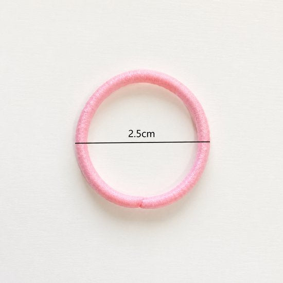 Vavida Haarelastiekjes - Geschikt voor Peuter en Kleuter - Anti-slip - 2,5 cm - Pastel - 200 Stuks