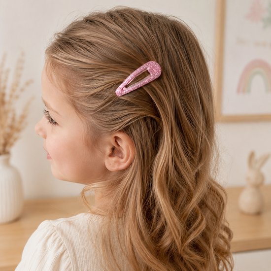 Vavida - 12 Haarspeldjes - Glitters - Roze