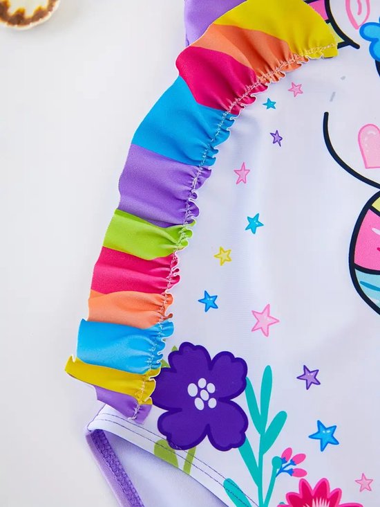 Vavida Badpak - Maat 104/110 - Unicorn - Paars - Sneldrogend