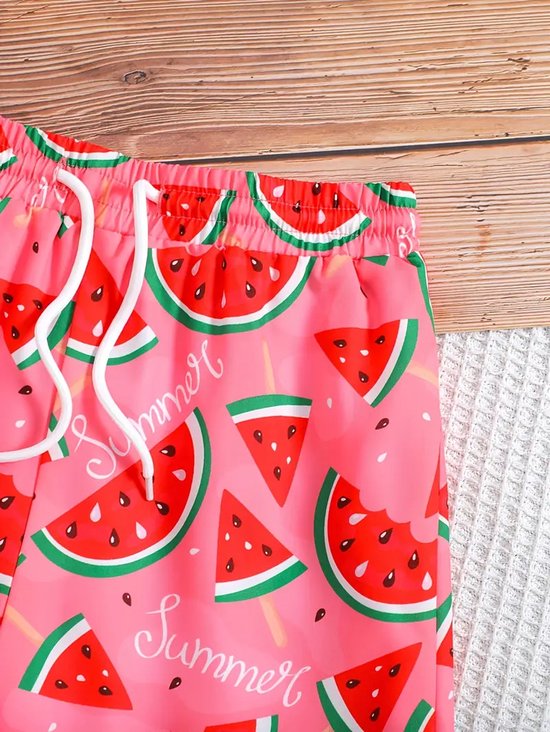 Vavida Zwembroek - Maat 98/104 - Watermeloen - Roze - Summer Vibes - Sneldrogend