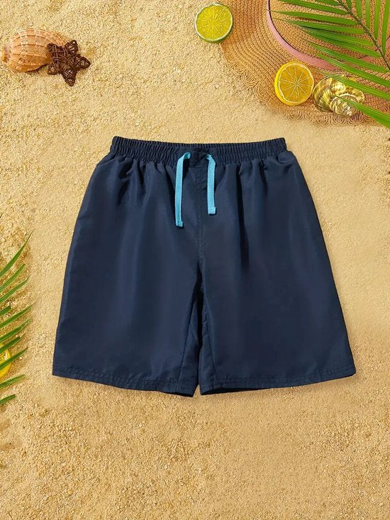 Vavida Zwembroek - Maat 116/122 - Navy Blue - Blauw - Gestreept - Sneldrogend