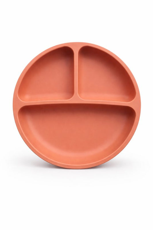 Vavida Siliconen Bord Baby en Kind - Terracotta - BPA-vrij - Met 4 Zuignappen