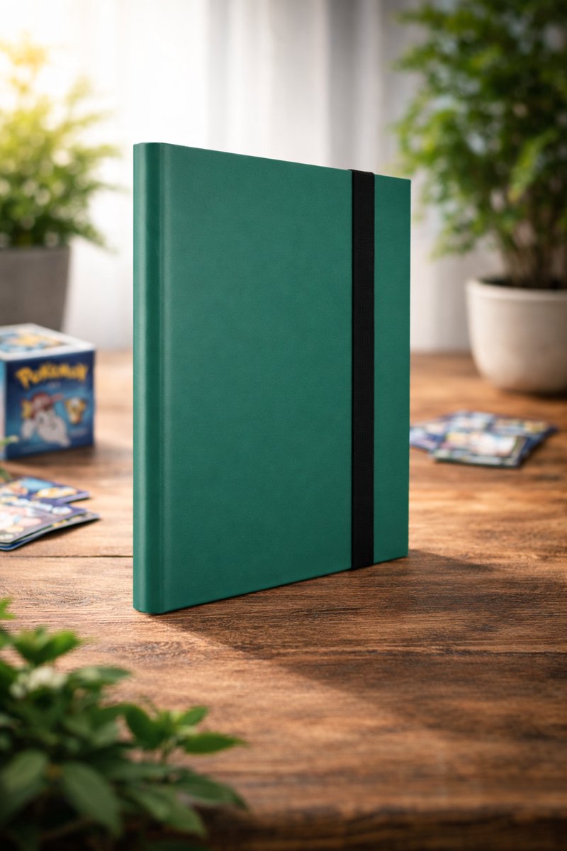 Vavida Verzamelmap voor Pokémon Kaarten - 360 Kaarten - Groen - 30.5 x 25 cm