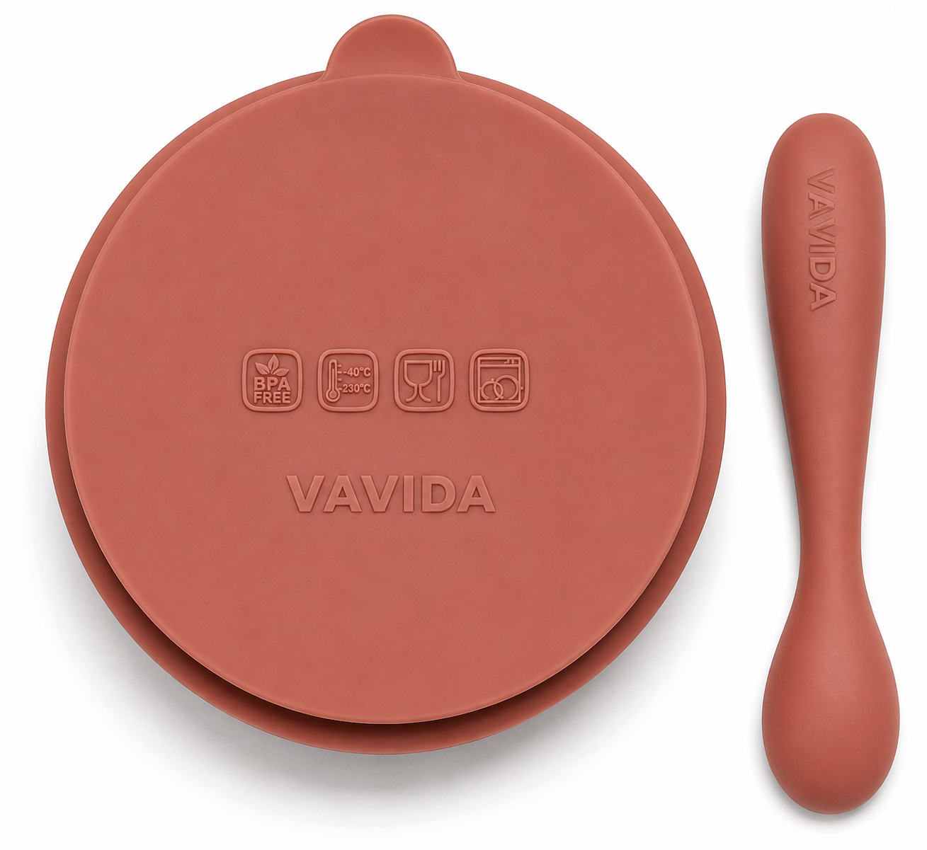 Vavida Siliconen Bakje - Baby - Oudroze - Met Zuignap
