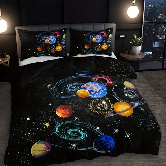 Eenpersoons Dekbedovertrek 140 x 200 - Planeten