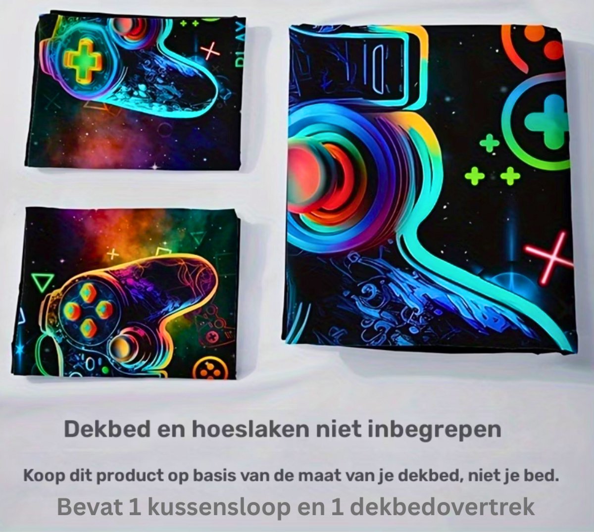 Eenpersoons dekbedovertrek 140x200 – Gamer controller – Voor kinderen en tieners