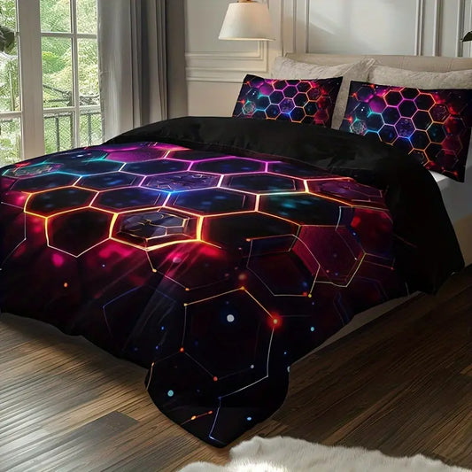 Eenpersoons Dekbedovertrek 140 x 200 - Hexagon