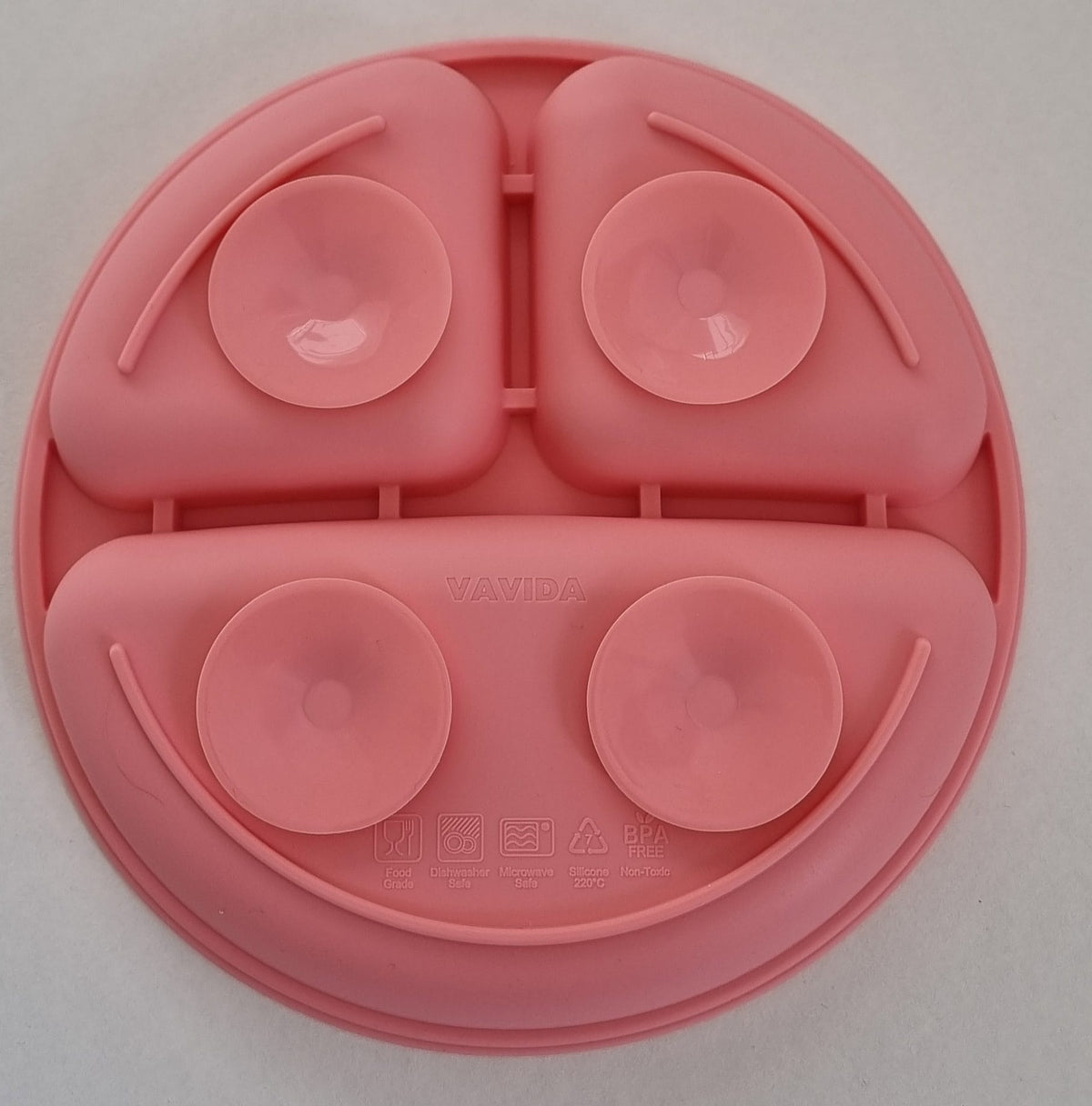 Vavida Siliconen Bord Baby en Kind - Lichtroze - BPA-vrij - Met 4 Zuignappen