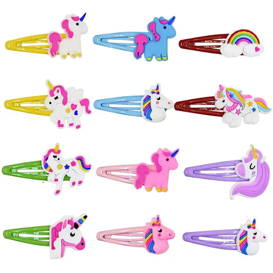 Haarspeldjes - 12 stuks - Unicorn - Regenboog - Schattig - Meisje - Leuk Als Cadeautje